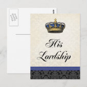 Carte Postale Son Seigneurie (Devant / Derrière)