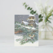 Carte Postale Songbird Église À feuillage persistant Croix chrét (Debout devant)