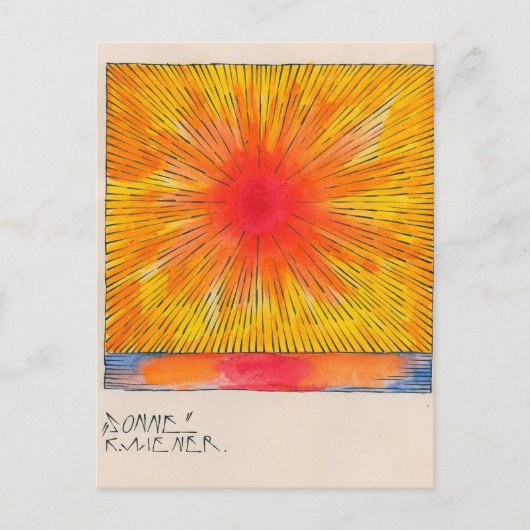 Carte Postale Sonne par Karl Wiener (Devant)