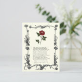 Carte Postale Sonnet # 18 par William Shakespeare (Debout devant)