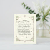 Carte Postale Sonnet # 18 par William Shakespeare (Debout devant)