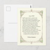 Carte Postale Sonnet # 18 par William Shakespeare (Devant / Derrière)