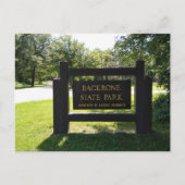 Carte Postale Sonnette d'entrée du parc d'état de Backbone Iowa (Devant)