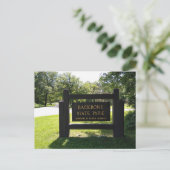 Carte Postale Sonnette d'entrée du parc d'état de Backbone Iowa (Debout devant)