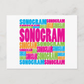 Carte Postale Sonogramme coloré (Devant)
