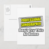 Carte Postale Sonographe Professionnel...Plaisanterie (Devant / Derrière)