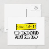 Carte Postale Sonographe...Travail le plus dur que vous aimerez (Devant / Derrière)