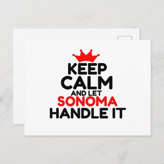 CARTE POSTALE SONOMA (Devant / Derrière)