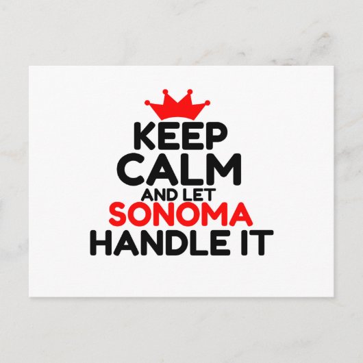 CARTE POSTALE SONOMA (Devant)