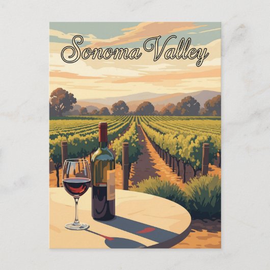 Carte Postale Sonoma Valley California Travel (Devant)