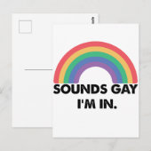Carte Postale Sons Gay Im Dans Rainbow Prith Mois Gay (Devant / Derrière)