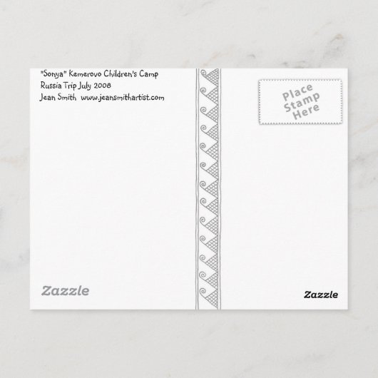 Carte Postale Sonya (Dos)