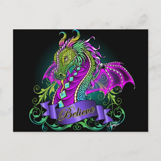 Carte postale Sonya Believe Rainbow Dragon (Devant)