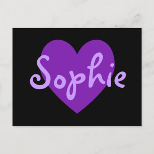 Carte Postale Sophie en violet