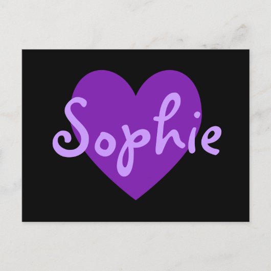 Carte Postale Sophie en violet (Devant)