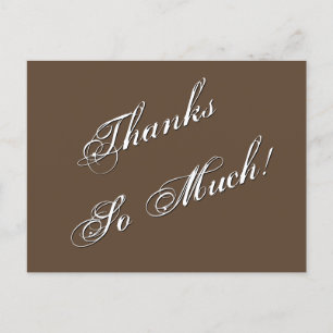 Carte postale sophistiquée "Merci beaucoup !"
