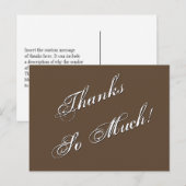 Carte postale sophistiquée "Merci beaucoup !" (Devant / Derrière)