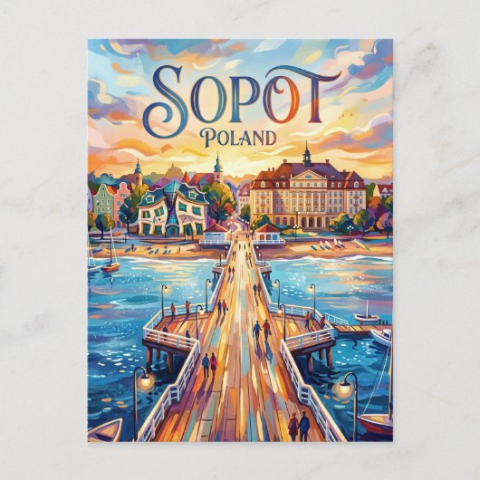 Carte Postale Sopot Pologne (Devant)