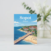 Carte Postale Sopot Pologne (Debout devant)