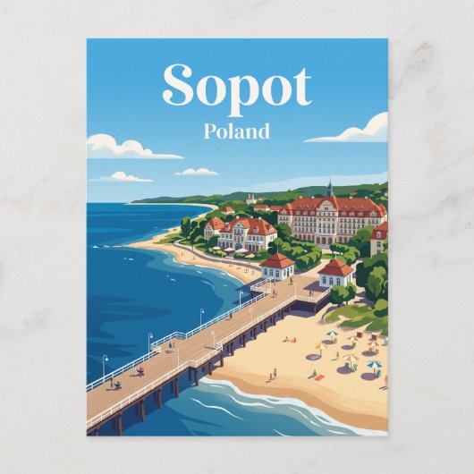 Carte Postale Sopot Pologne (Devant)