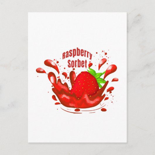 Carte Postale Sorbet de framboise (Devant)