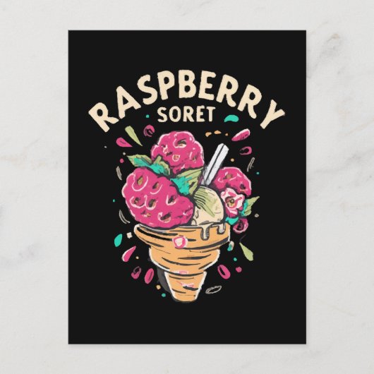 Carte Postale Sorbet de framboise (Devant)