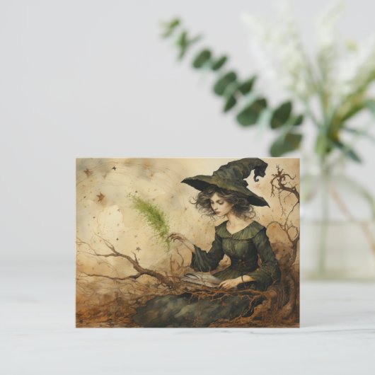 Carte postale sorcière (Debout devant)