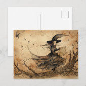 Carte postale sorcière (Devant / Derrière)