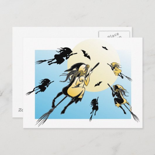 Carte Postale Sorcière 3 (Devant / Derrière)