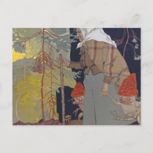 Carte Postale Sorcière aux champignons - Franz Wacik