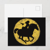 Carte Postale Sorcière chevauchant un cheval (Devant / Derrière)