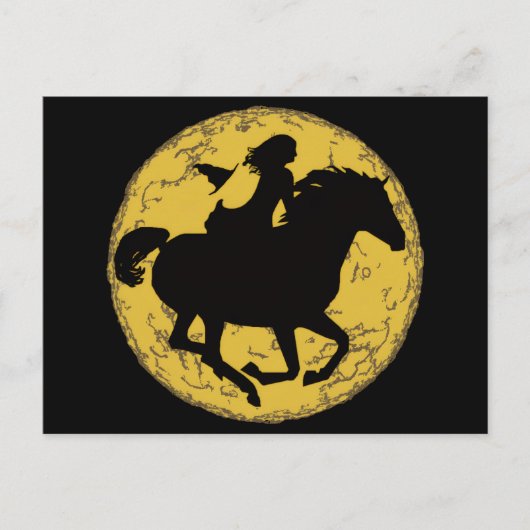 Carte Postale Sorcière chevauchant un cheval (Devant)