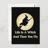 Carte Postale Sorcière classique (Devant / Derrière)