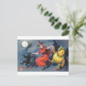 Carte Postale Sorcière dansante au clair de lune (Debout devant)
