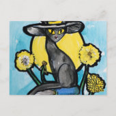 Carte Postale Sorcière de chat livresque (Dos)