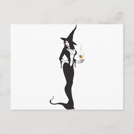 Carte Postale sorcière de l'ampli halloween (Devant)