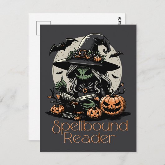 Carte Postale Sorcière de lecteur de spellbound (Devant / Derrière)