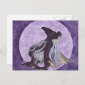 Carte Postale sorcière de lune (Devant / Derrière)