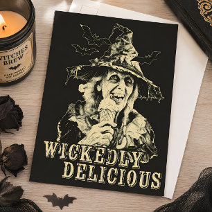 Carte Postale Sorcière de Summerween avec glace gothique effraya