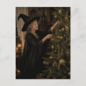 Carte Postale Sorcière Décore Son Arbre De Yule (Devant)