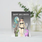 Carte Postale Sorcière d'Halloween (Debout devant)