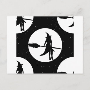 Carte Postale sorcière d'halloween