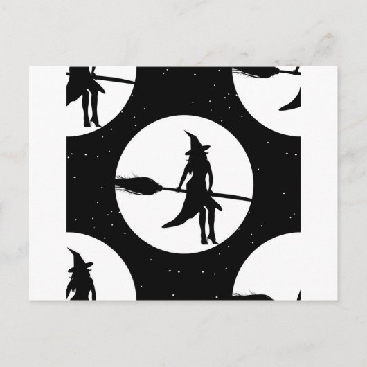 Carte Postale sorcière d'halloween (Devant)