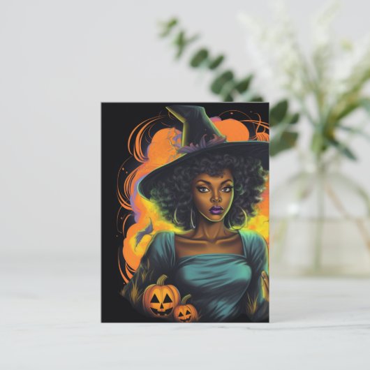 Carte Postale Sorcière d'Halloween (Debout devant)