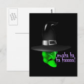 Carte Postale Sorcière d'Halloween effrayante (Devant / Derrière)