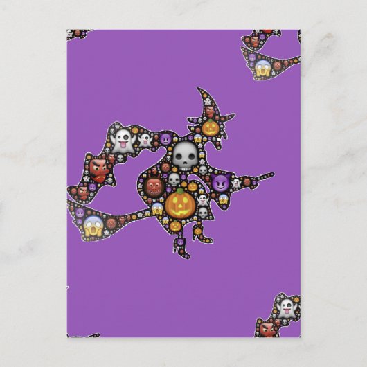 Carte Postale sorcière émoji (Devant)