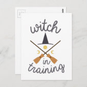Carte Postale Sorcière en formation (Devant / Derrière)