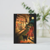 Carte Postale Sorcière en regardant par la fenêtre (Debout devant)