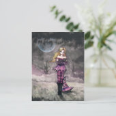 Carte postale Sorcière et Chats noirs (Debout devant)