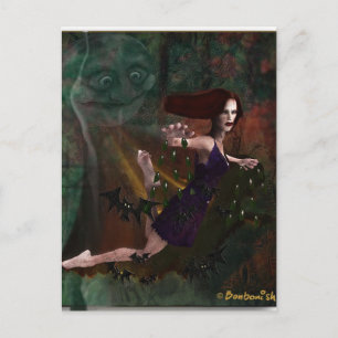 Carte Postale Sorcière et Lune